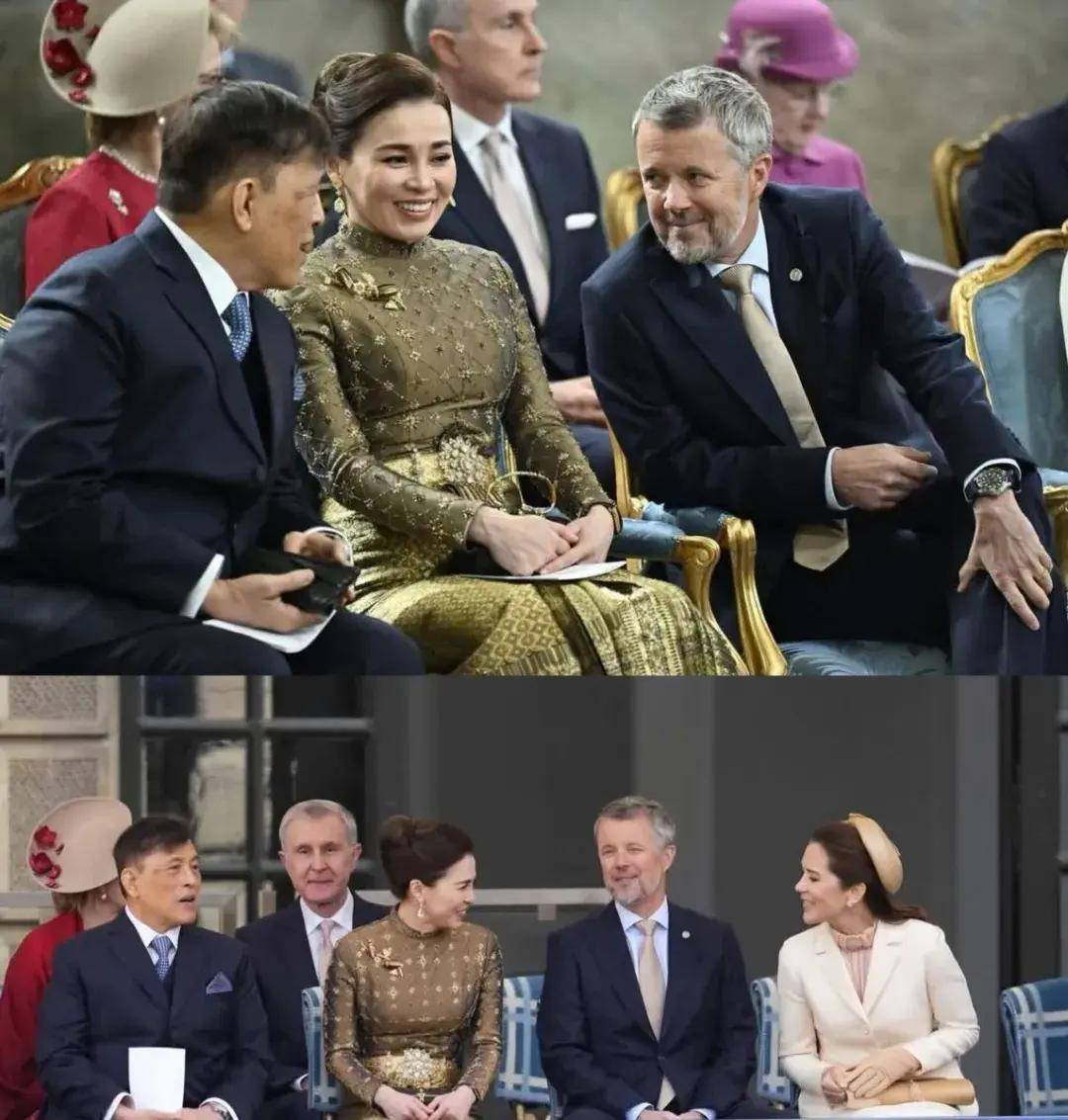 王室云集！泰国国王赴瑞典祝寿，王后造型意外抢镜